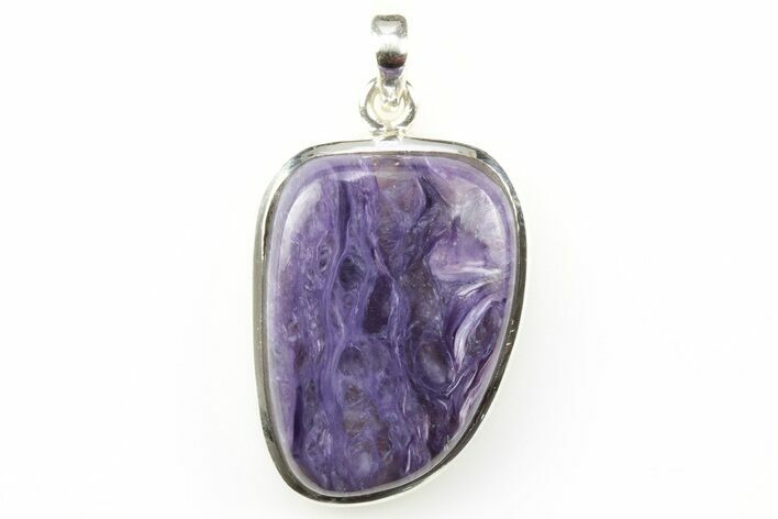 Siberian Charoite Pendant (Necklace) - Sterling Silver #211904